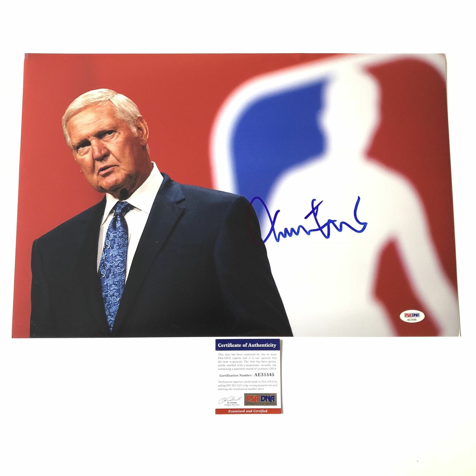 Jerry West signed 12x18 Photo Poster painting PSA/DNA Los Angeles Lakers Autographed