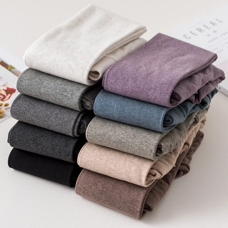 Warm Pantyhose Tights High Elastic Waist Thick Stockings Tights Female Striped Pantyhose 16 Solid Color Autumn Winter Tights