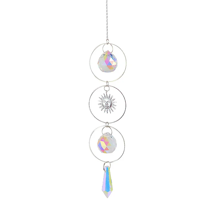 Crystal Wind Chime Pendant Lighting Ball Hanging Garden Window Home Decor gbfke