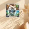 Diamond Painting-DIY Full Round Drill Cat and Fish