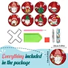 8PCS Diamond Painting Art Coaster Kit Full Drill Coaster(Wooden Christmas Gnome)