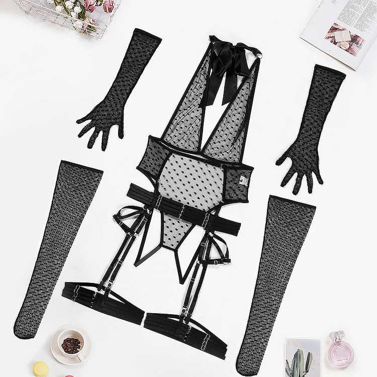 Women's Fashion Beauty Back Five-piece Sexy Lingerie
