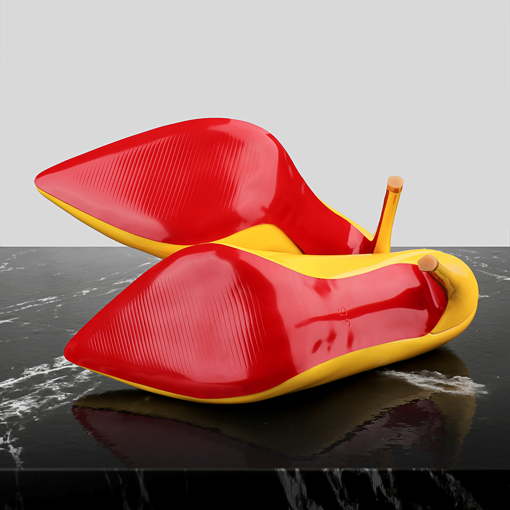 120mm/4.72 Inch Women's High Heels Party Stilettos Patent Leather Red Bottom Pumps