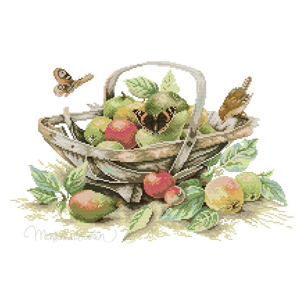 

Fruit Blue - 14CT Stamped Cross Stitch - 49*34cm, 501 Original