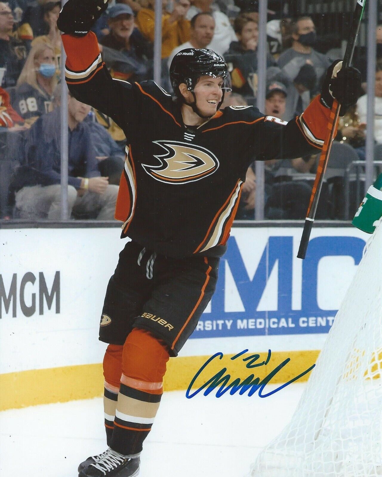 Isac Lundestrom Signed 8x10 Photo Poster painting Anaheim Ducks Autographed COA B