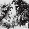 Beauty And The Beast - 11CT Stamped Cross Stitch - 40*40cm - Disney
