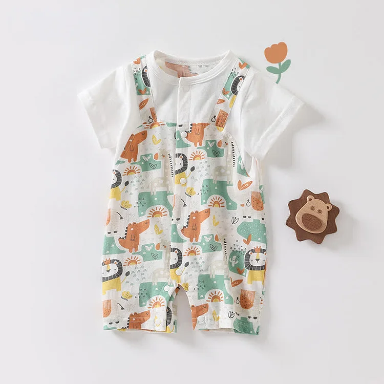 Baby Newborn Animals Pamjamas Romper