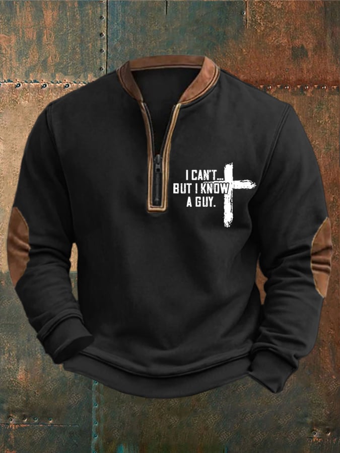 Men's I Can'T But I Know A Guy Relaxed Zip-Up Sweatshirt