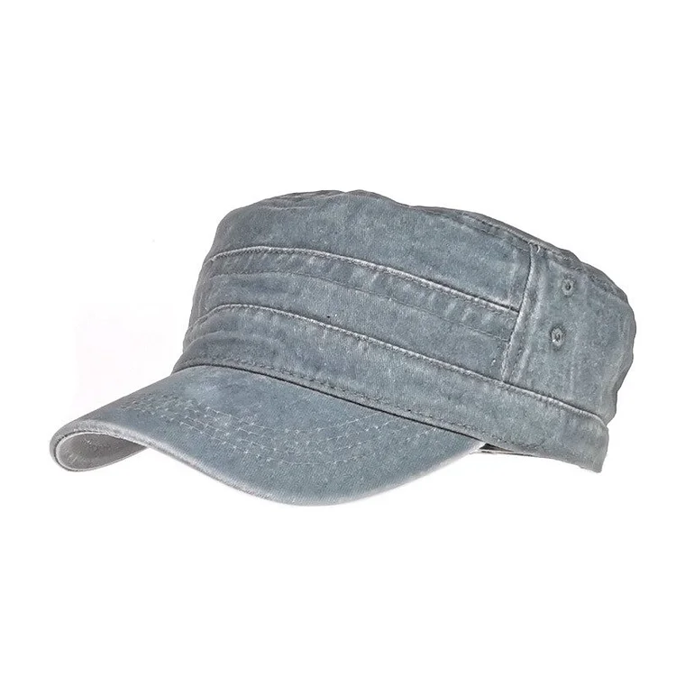 Tactical Hunting Cap for Men Solid Washed Denim Baseball Cap Summer Flat Military Snapback Vintage Sunshade Sun Dad Hat