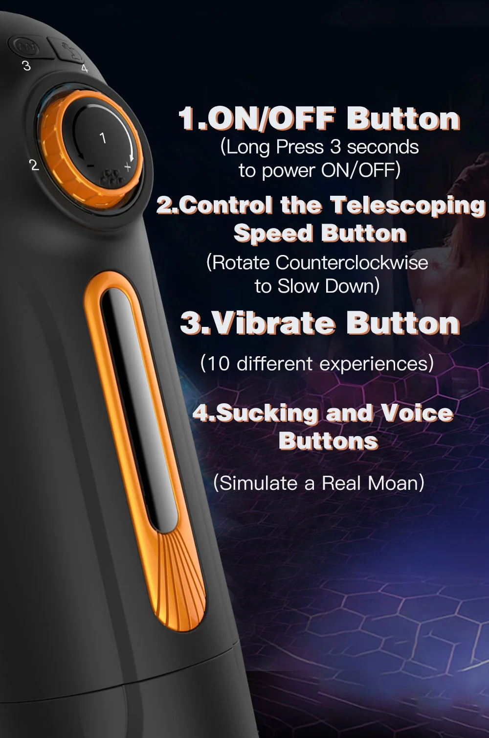 10 Lökő 10 Rezgés 3 Fűtés puffanással Férfi maszurbátor