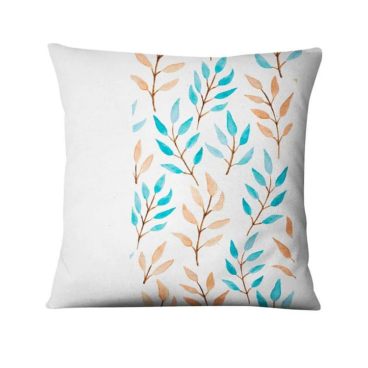 Linen Pillow Case  - Leaves 45*45cm