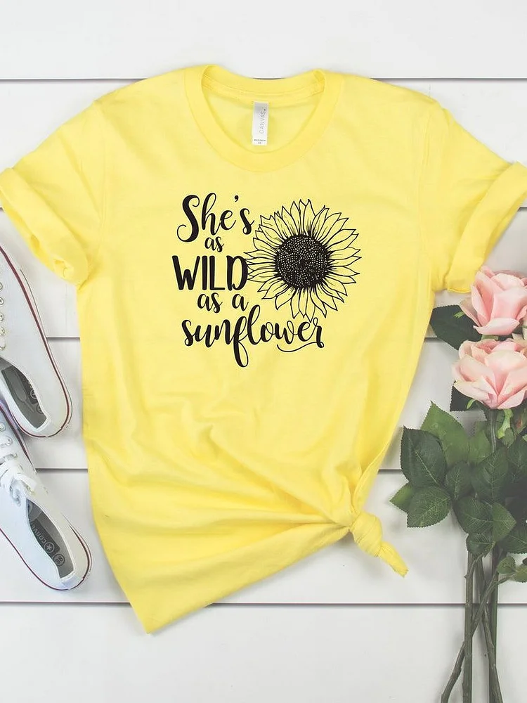 Bestdealfriday She's As Wild As A Sunflower Shirt