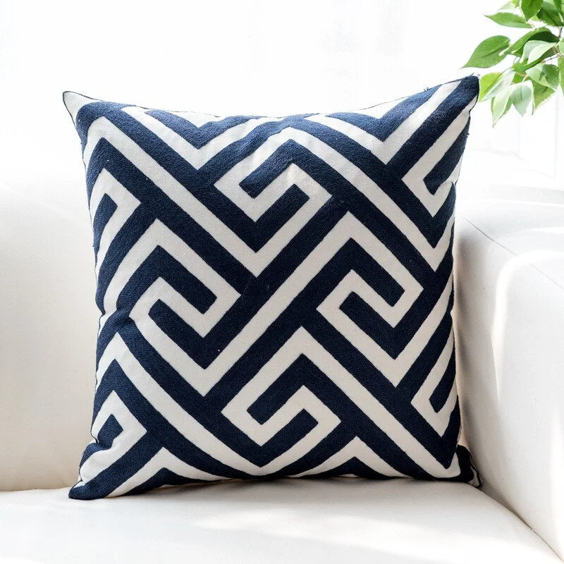 Geometric Cushion Cover 45x 45cm Colorful Pillow Cover Handmade Square Home Decoration for living Room Bed Room Home Decor