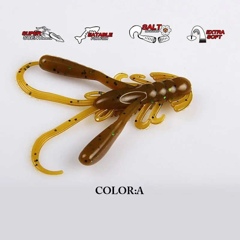 2021 Xaperni 4cm 1.6g 15pcs/bag  Fishing Lures soft lure Shrimp Artificial Bait Predator Tackle jerkbaits for pike and bass