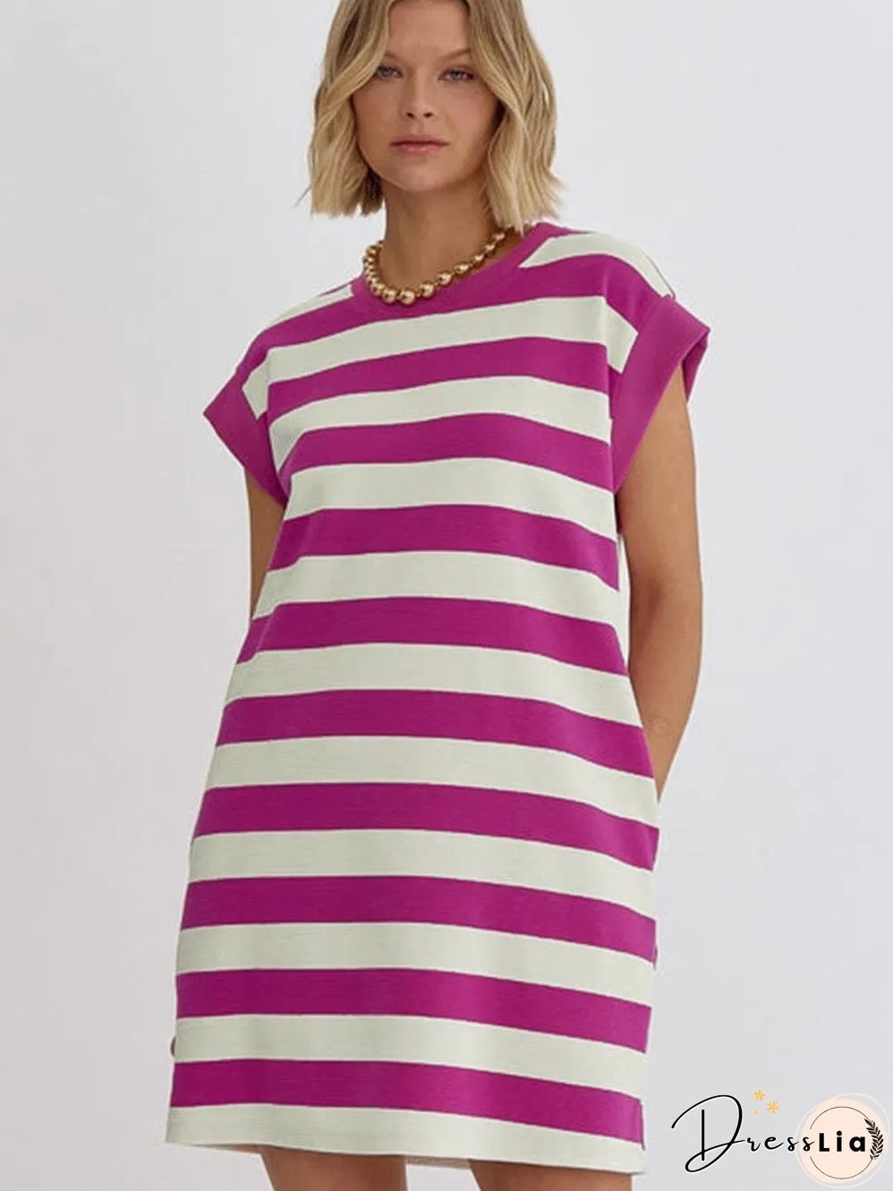 Cute Striped Mini Dress