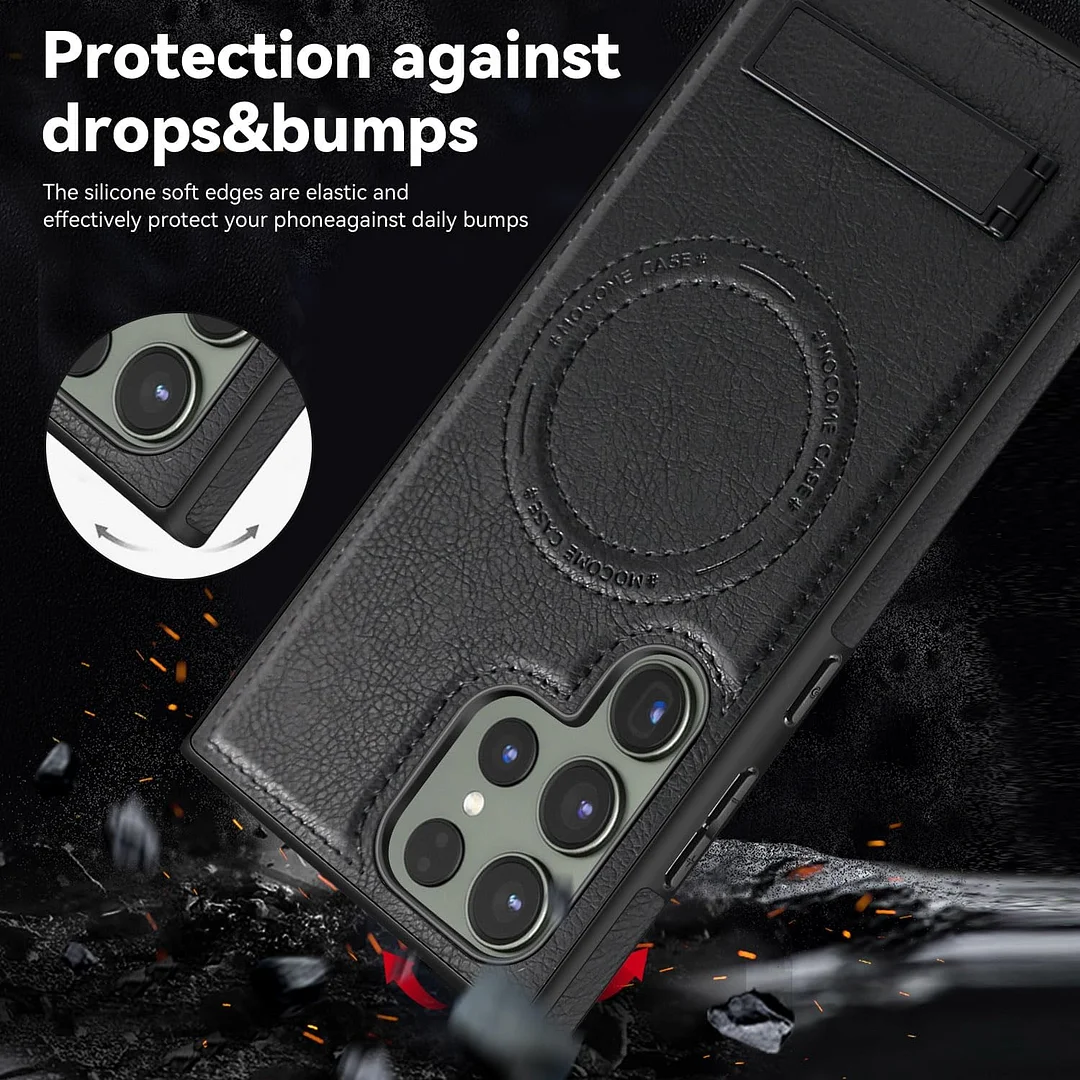 Samsung Galaxy Z Fold 6 Leather Case Magnetic Protective Case Holder Phone Case