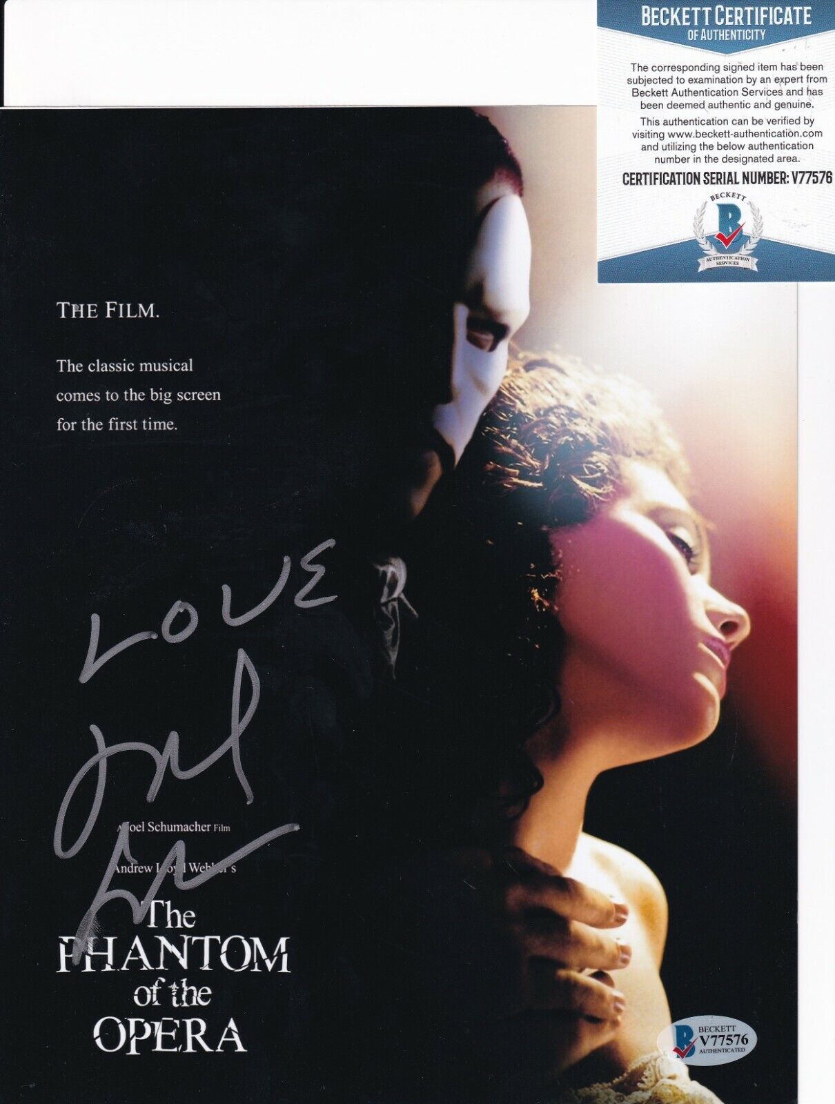 JOEL SCHUMACHER signed (THE PHANTOM OF THE OPERA) 8X10 Photo Poster painting BECKETT BAS V77576