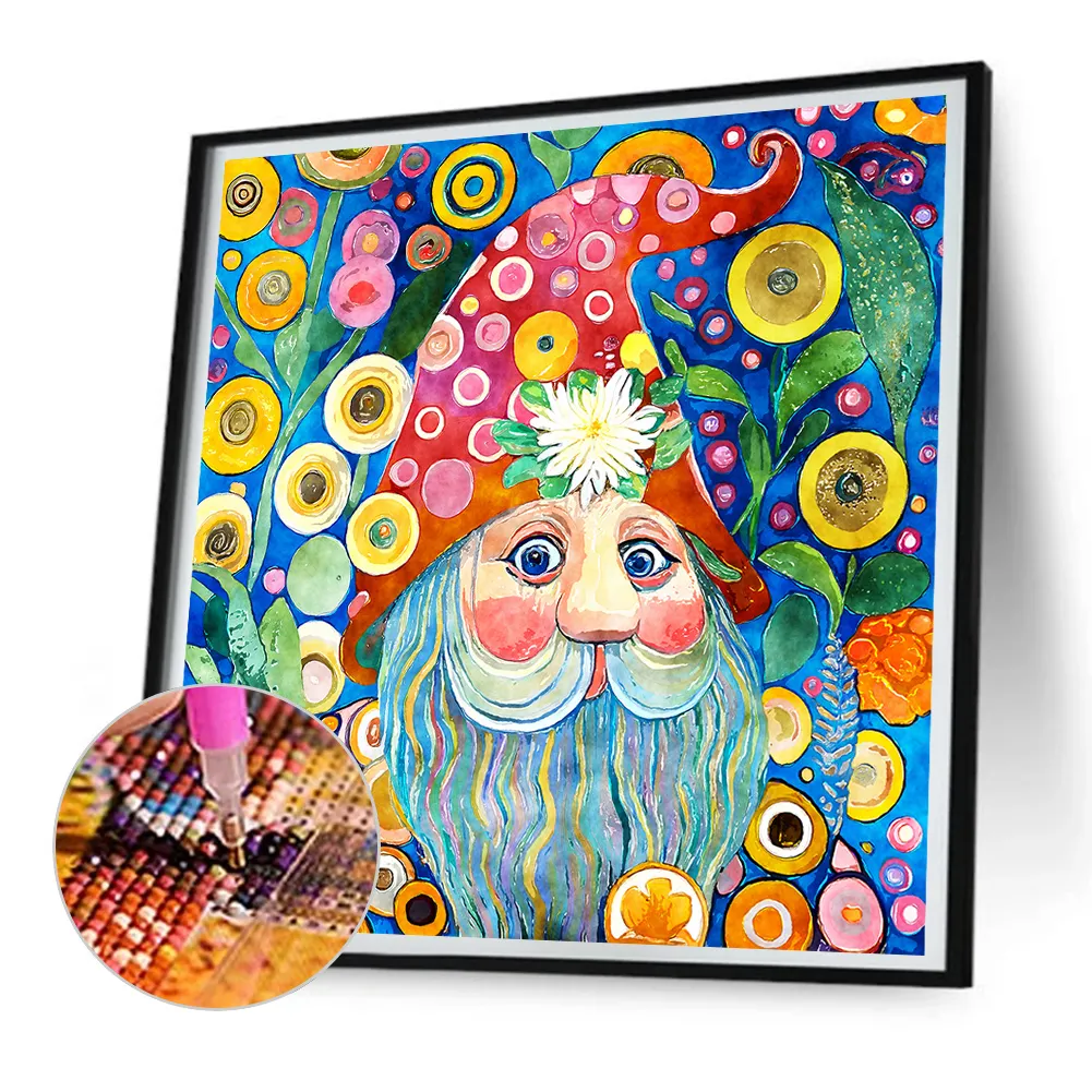 Diamond Painting - Full Round Drill - Garden Gnome(Canvas|30*30cm)