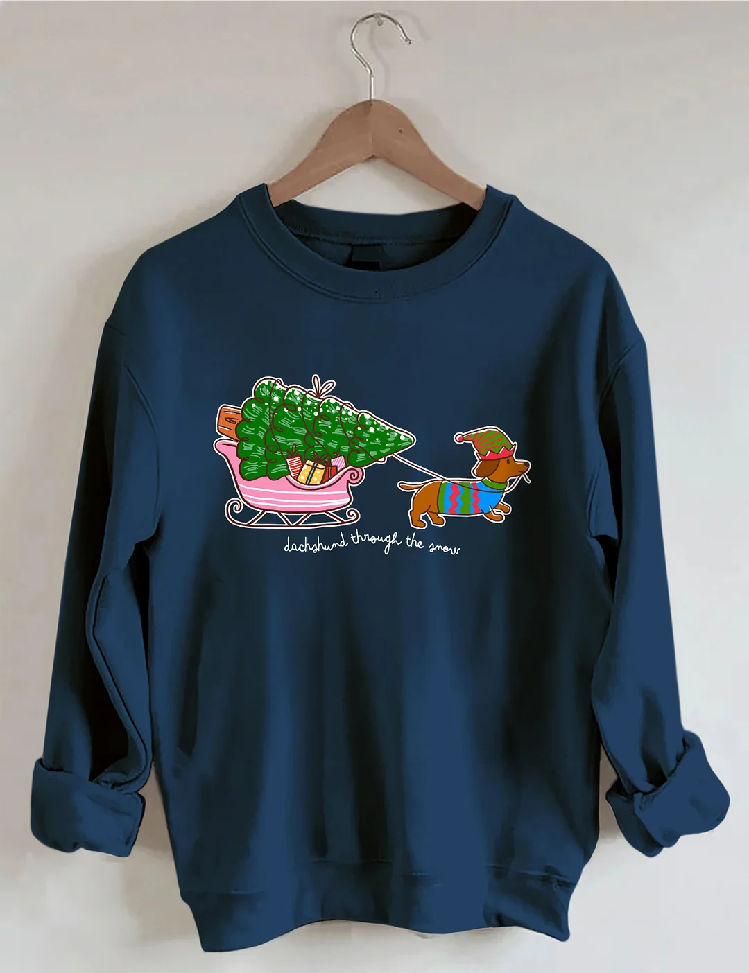 Cute Christmas Dachshund Dog Mom Sweatshirt