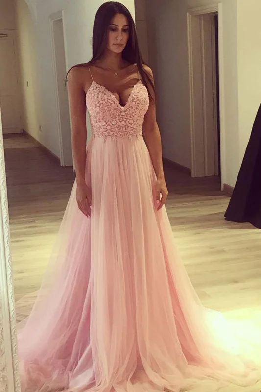 Hot pastel pink prom dress Outlet - Main Image