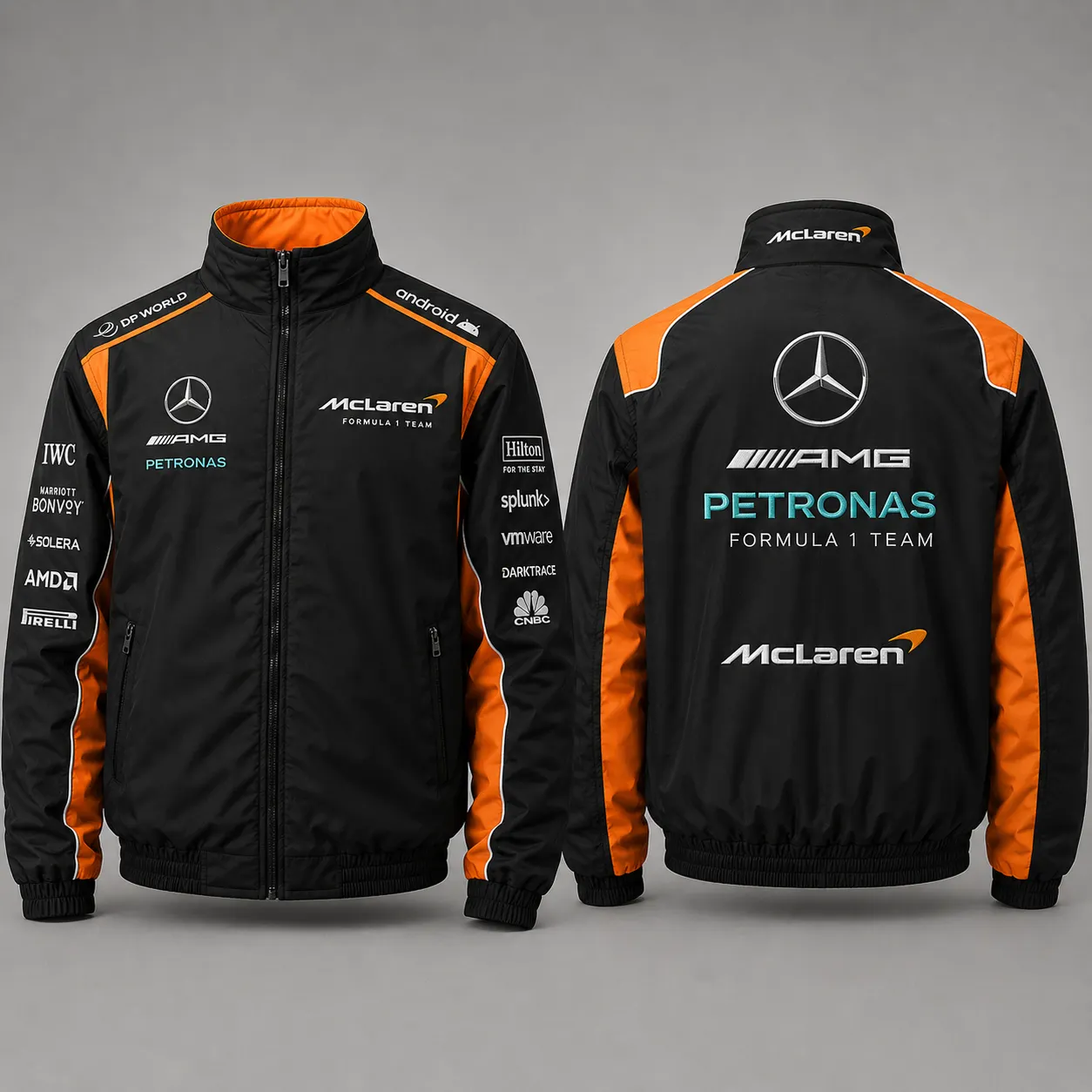 New Racing Collaboration Jacket &ndash; Premium Cotton-Blend Fabric, Lightweight Bomber Style