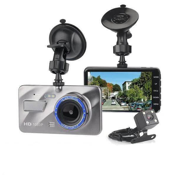 1080P HD Front And Rear Dash Cam Surveillance