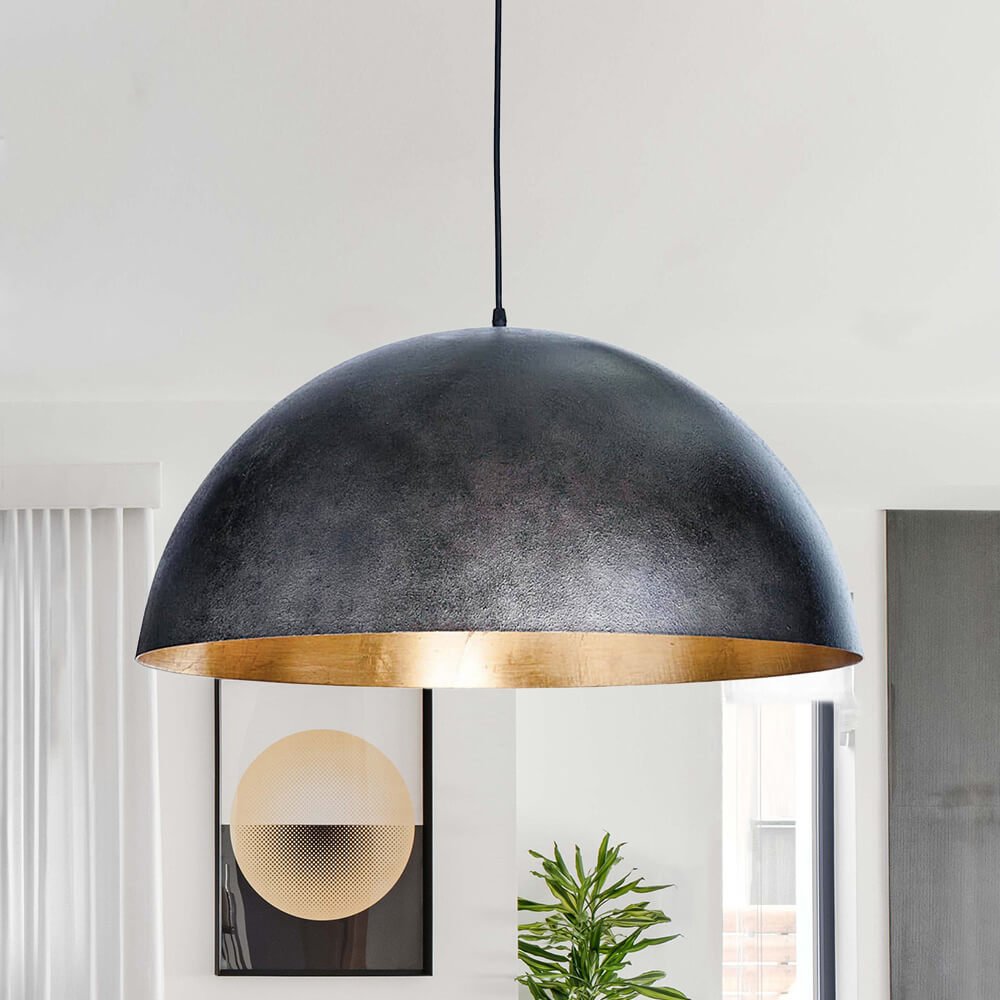 Oversized Metal Dome Pendant Light