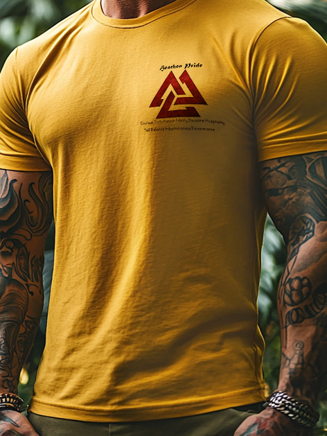 Men's Casual Valhalla Viking Totem T-shirt