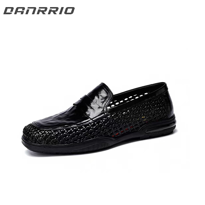 DANRRIO Summer Genuine Leather Hollow Breathable Business Leather Sandals DANRRIO.COM DANRRIO