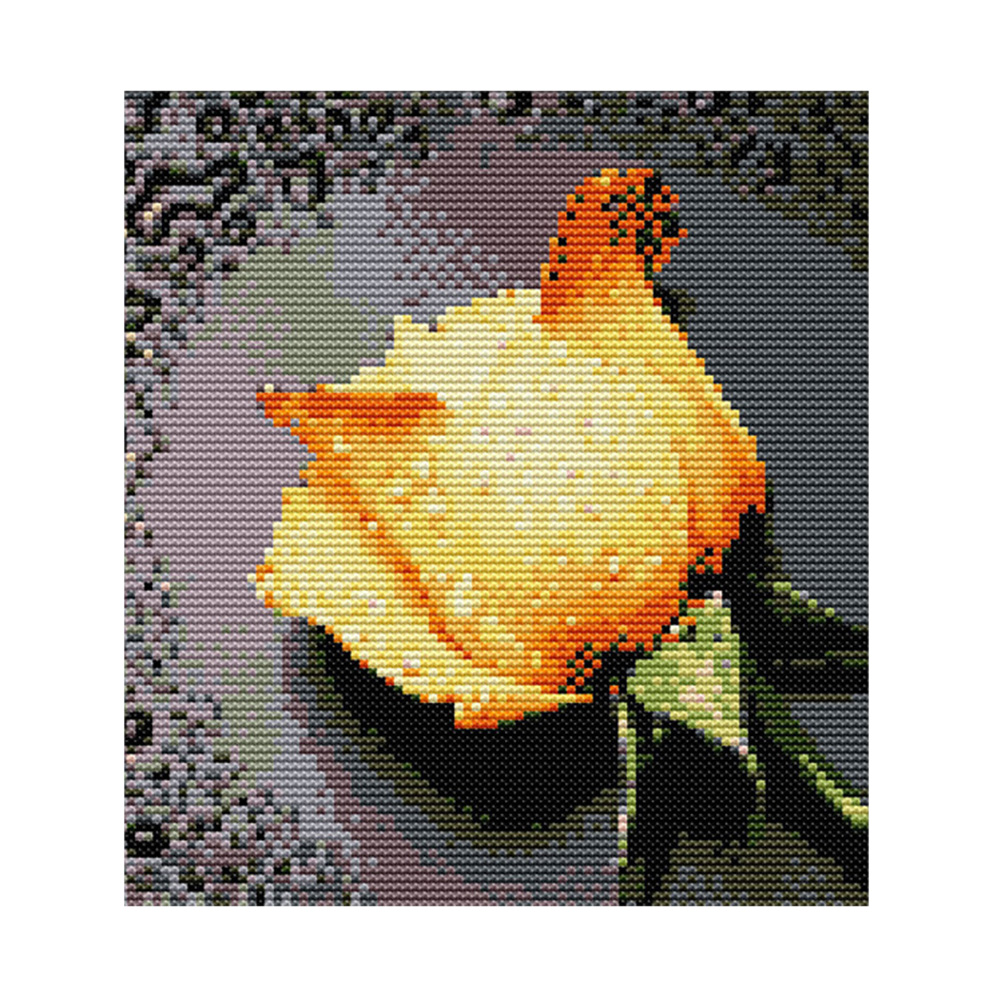 

Drop Rose - 14CT Stamped Cross Stitch - 21*22CM, 501 Original