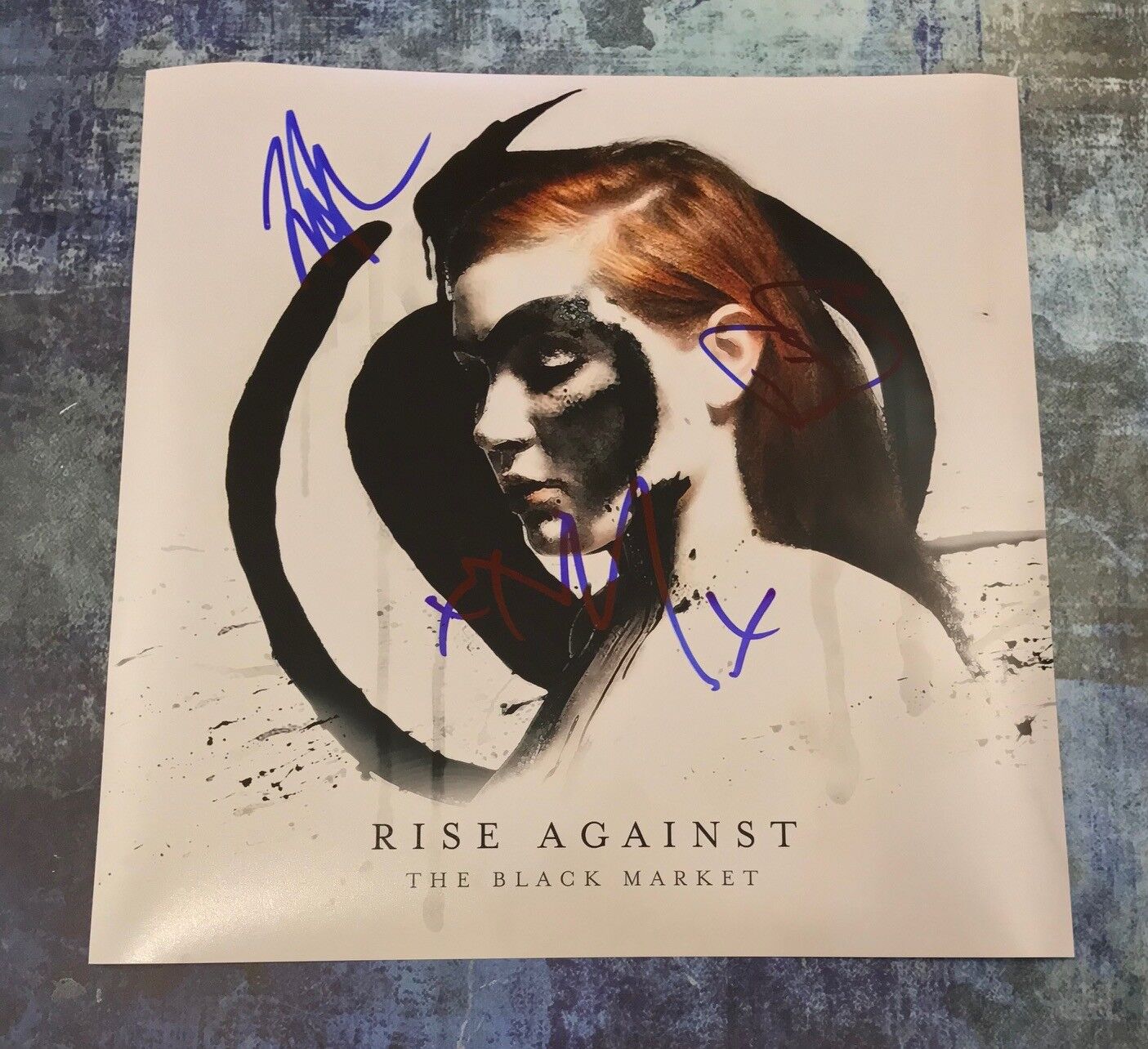 GFA Tim McIlrath x3 Band * RISE AGAINST * Signed 12x12 Photo Poster painting PROOF AD1 COA