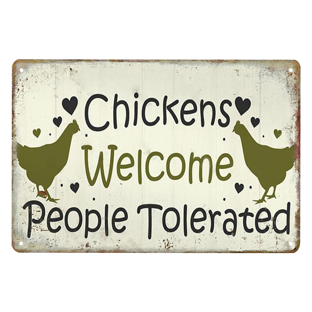 Chicken Metal Signs 8*12Inch