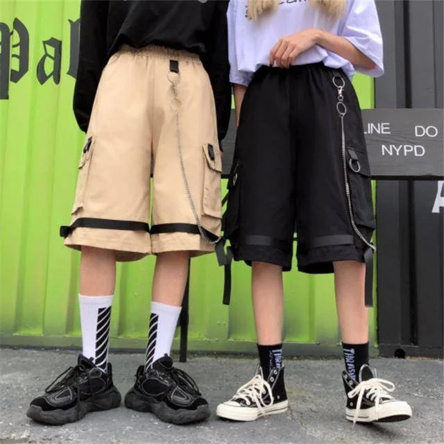 Shorts Women BF Large Pocket Cargo Harajuku Straight Loose Short Womens Leisure Couple Korean Style Ulzzang Trendy Street Summer