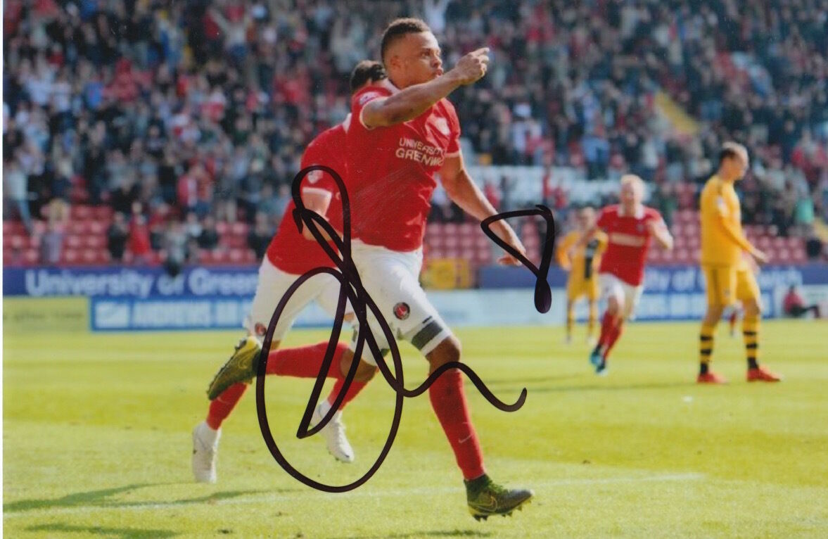 CHARLTON ATHLETIC HAND SIGNED JORDAN COUSINS 6X4 Photo Poster painting 1.