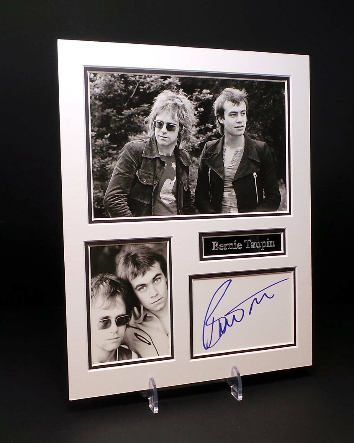 Bernie TAUPIN Signed Mounted Photo Poster painting Display AFTAL RD COA Elton John Songwriter