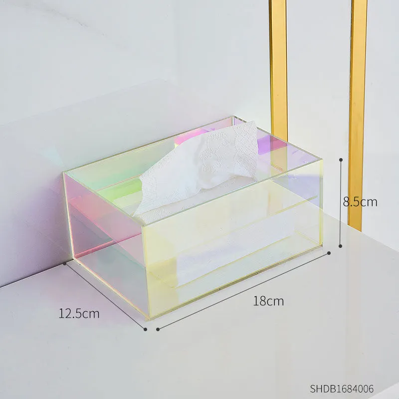 Modern Acrylic Tissue Box Transparent Fashion Napkin Holder Home Decoration Living Room Desk Decor Accessories Decorative Box 712-1