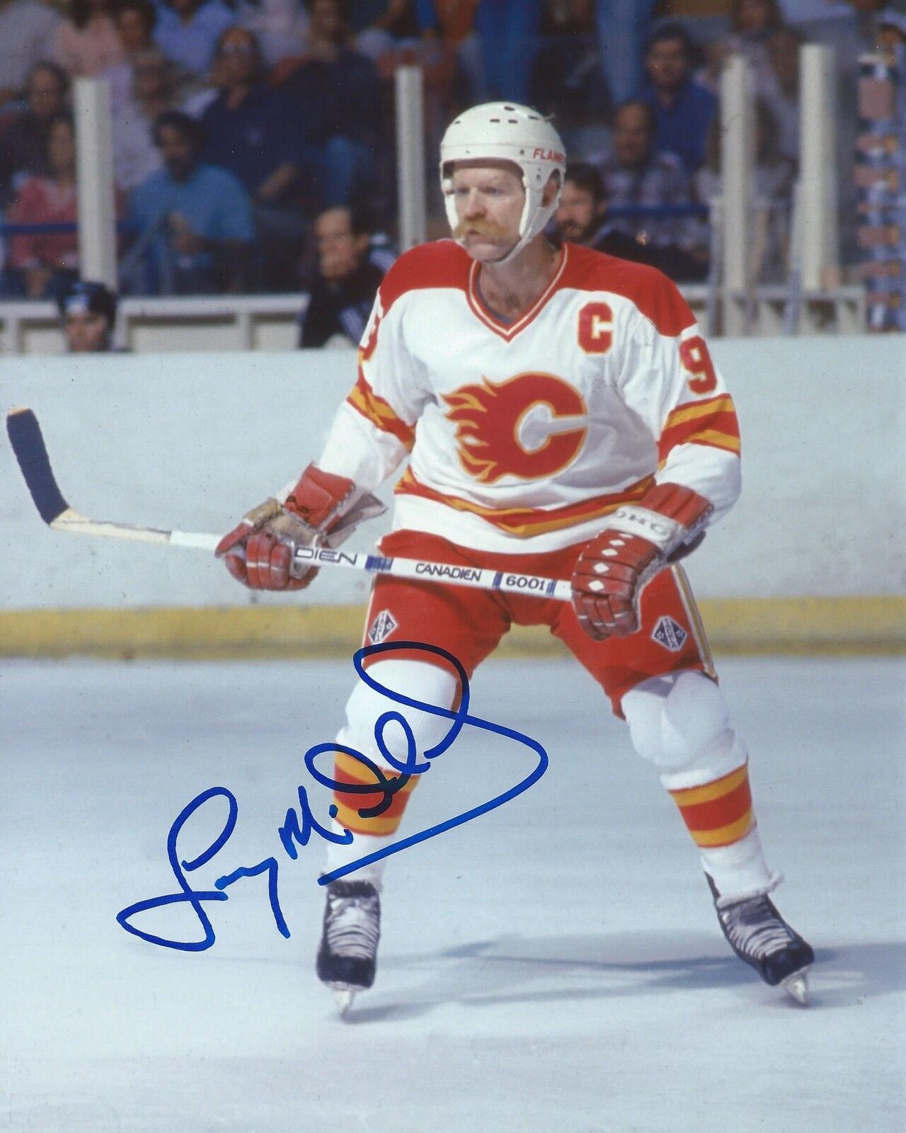 Lanny McDonald Signed 8x10 Photo Poster painting Calgary Flames Autographed COA