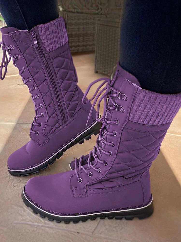 Fashion Design Lace Up Boots