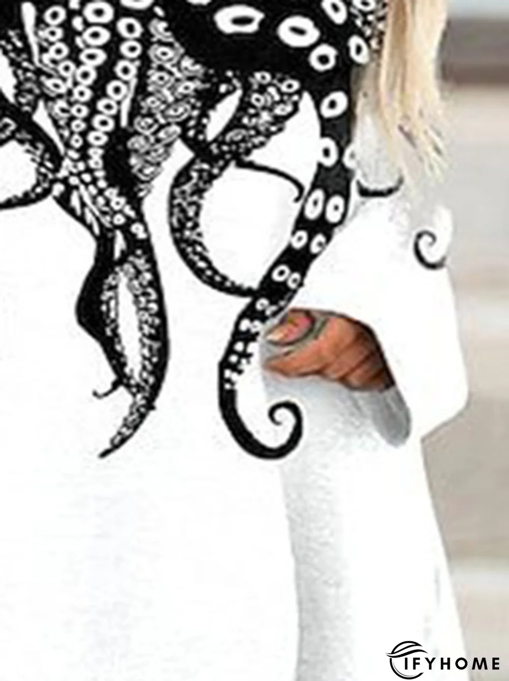 Plus Size Color Block Crew Neck Loose Casual Top | IFYHOME