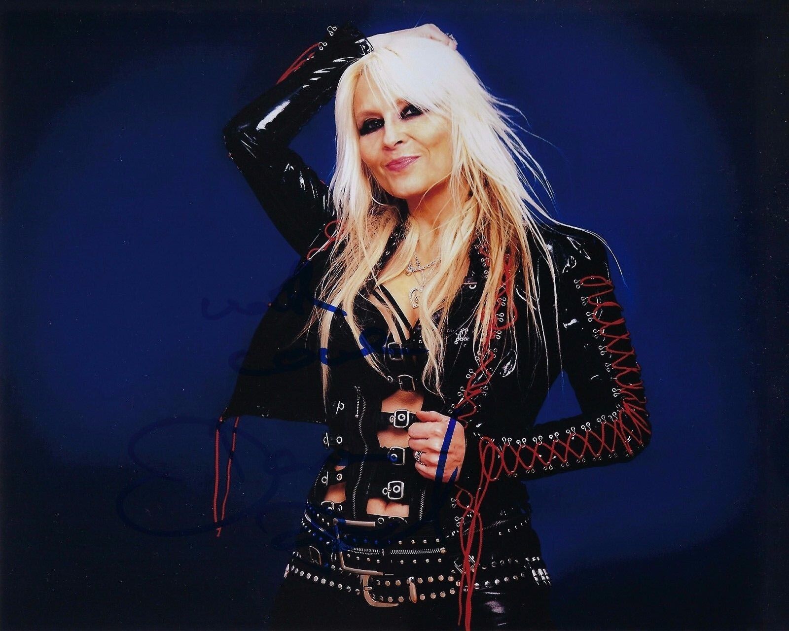 GFA Warlock Sexy Rock Singer * DORO * Signed Autograph 8x10 Photo Poster painting PROOF AD3 COA