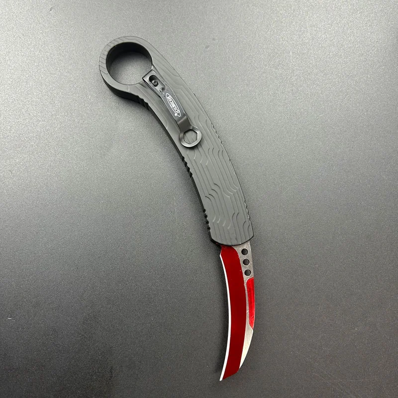 Carbon Fiber Patch Zinc Alloy Outdoor Camping Otf Tactical Handle Edc Folding Knife Accessories Multi-Purpose Portable Tool Practical