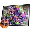 (US Only)5D DIY Full Round Drill Partial AB Diamond Painting Purple Butterfly Art 65x45cm