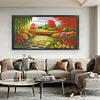 Autumn Colors Of Lotus Pond - 14CT Stamped Cross Stitch 103*58cm/40.55*22.83in