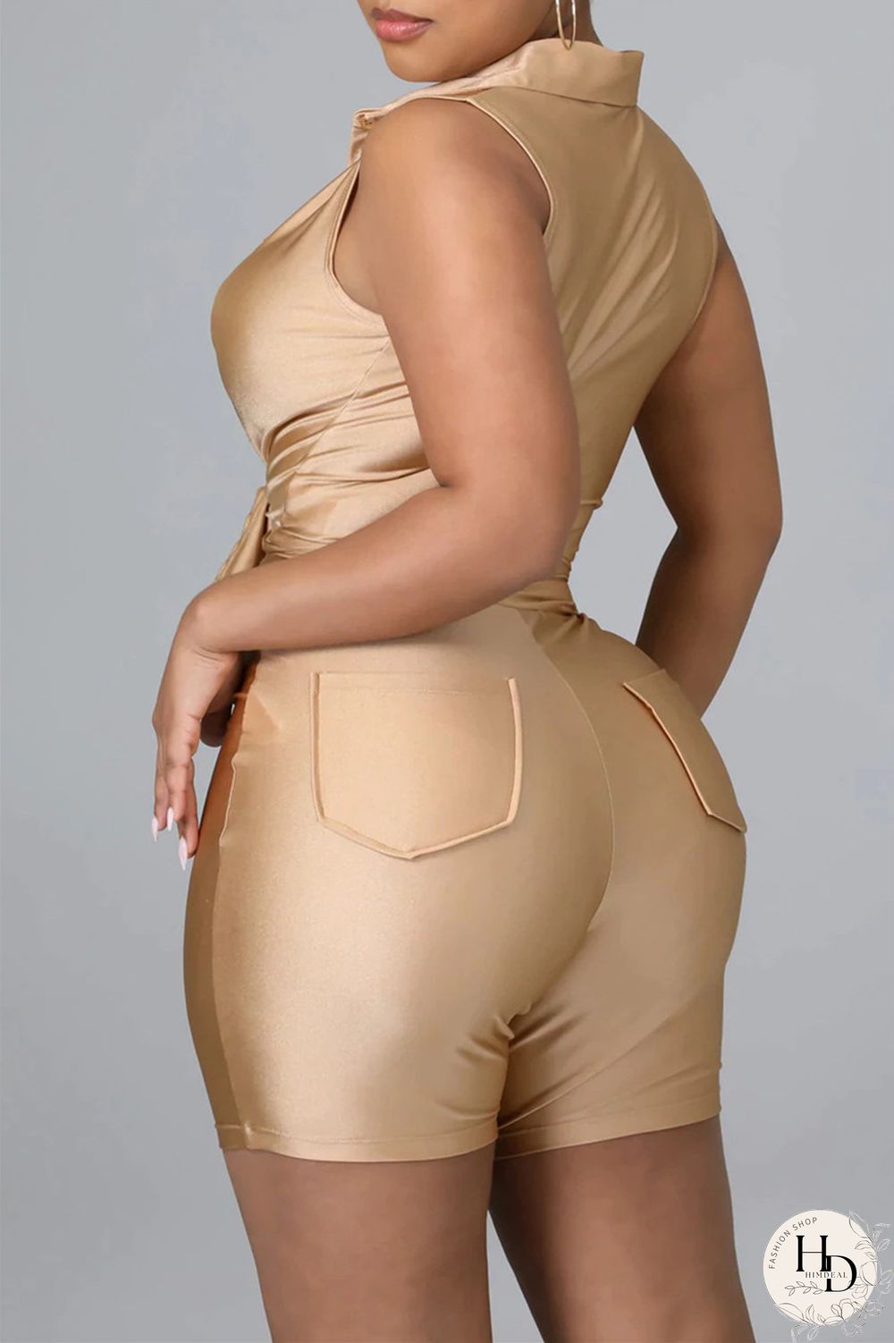 Black Fashion Casual Solid Basic Turndown Collar Sleeveless Two Pieces