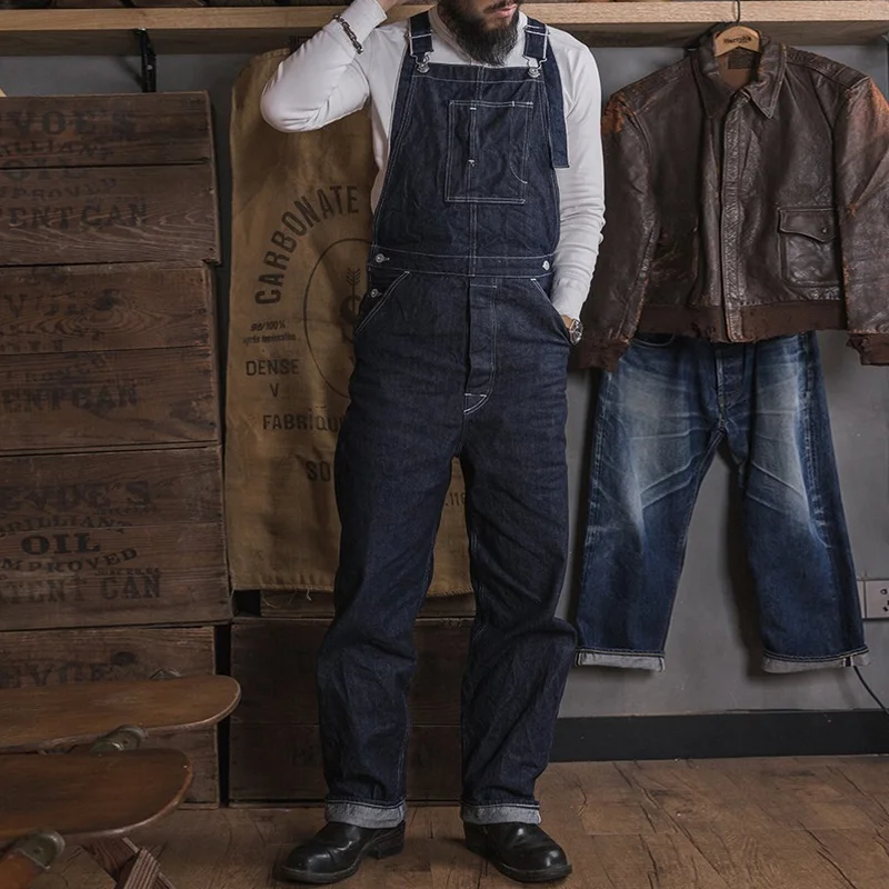 1920s Selvage Denim Bib denim Overalls