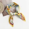Colorful Design 70x70xm Floral Silky Scarf