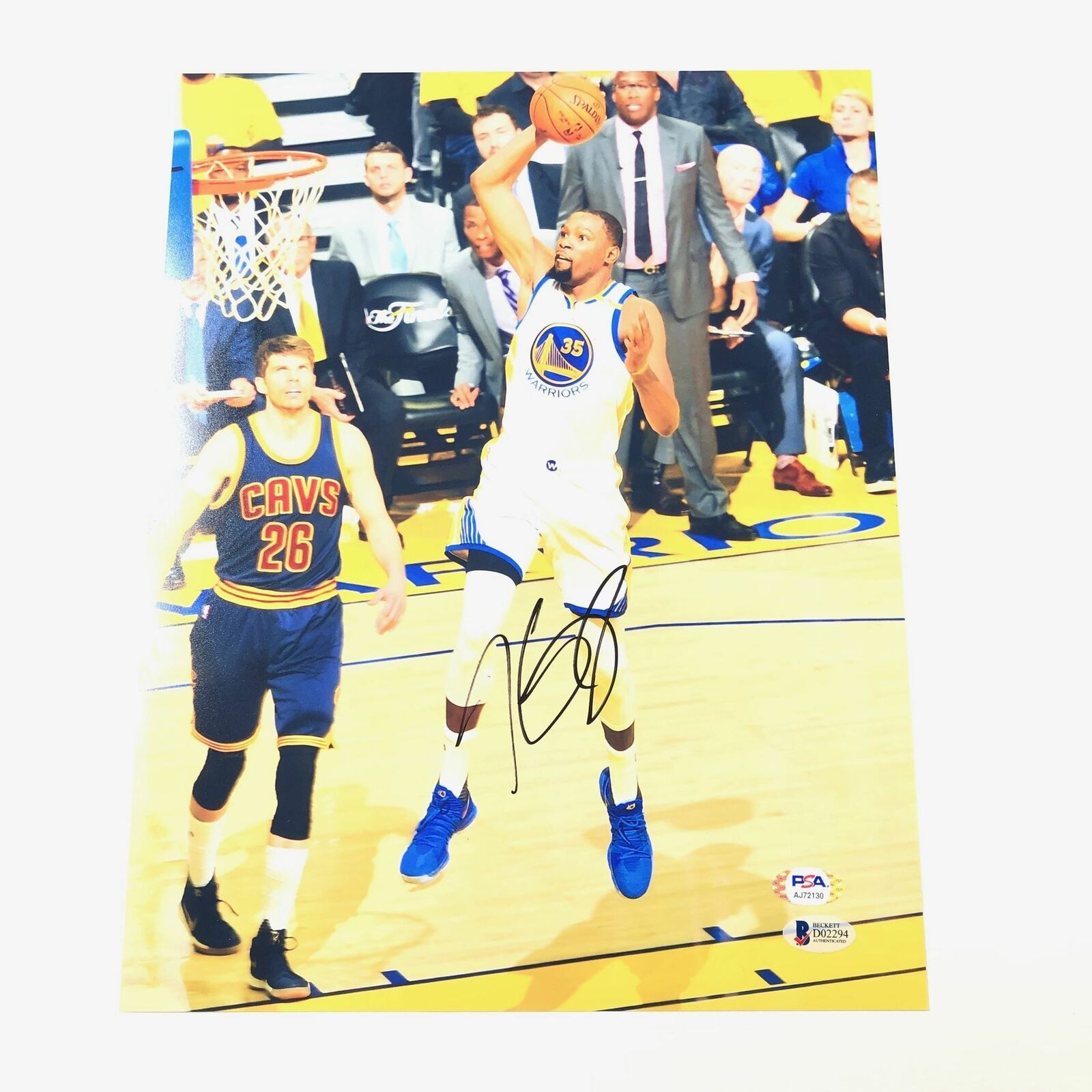 Kevin Durant signed 11x14 Photo Poster painting PSA/DNA Golden State Warriors Autographed