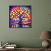 Néon arbre de vie-abdominaux partiels peinture diamant rond-40*40cm