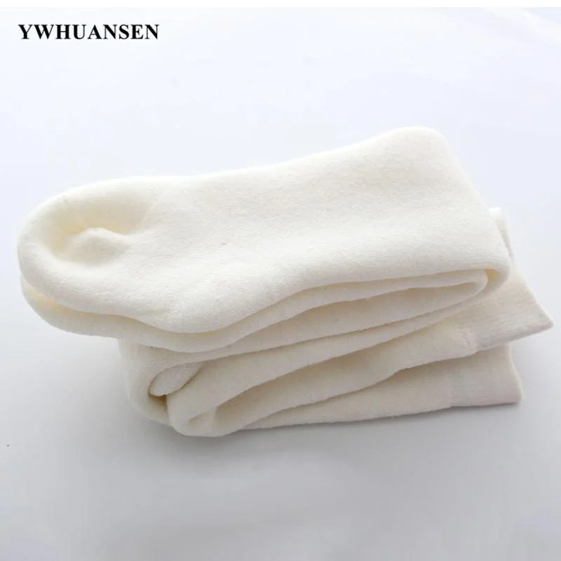 YWHUANSEN 0 to 6 Yrs Super Thick Winter Children Cotton Tight Fleece Lining Soft Pantyhose Solid Color Pantyhose for Little Girl