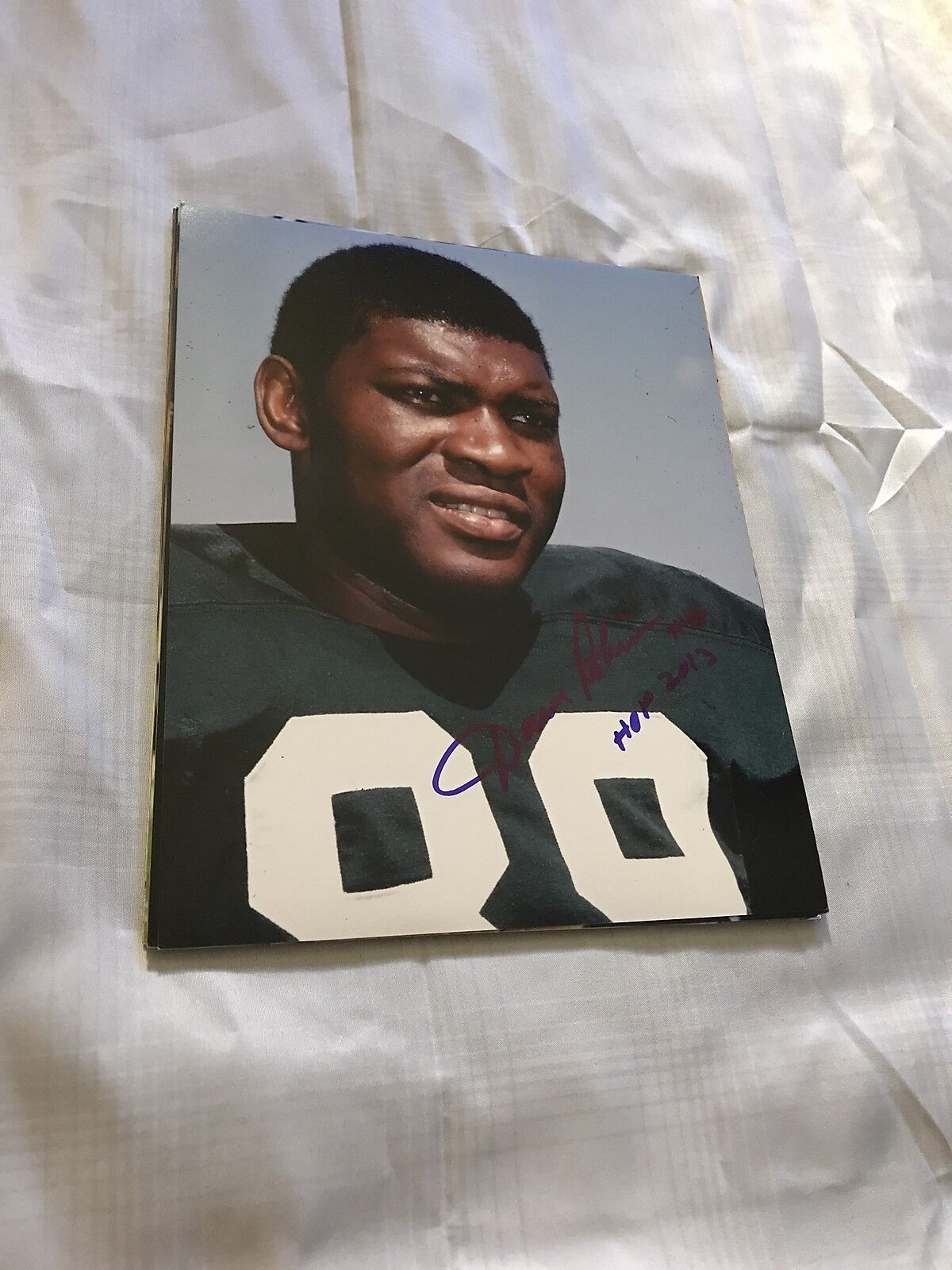 DAVE ROBINSON HOF 2013 GREEN BAY PACKERS SIGNED AUTOGRAPHED 8X10 Photo Poster painting W/COA 4